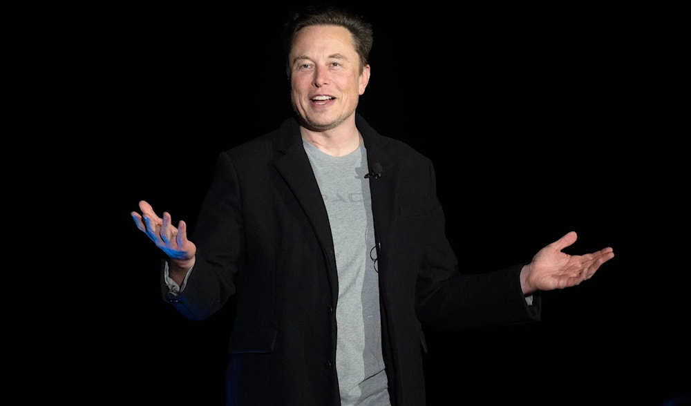 Elon Musk speaks at a press conference at SpaceX's Starbase facility near Boca Chica Village in South Texas on February 10, 2022. (AFP)