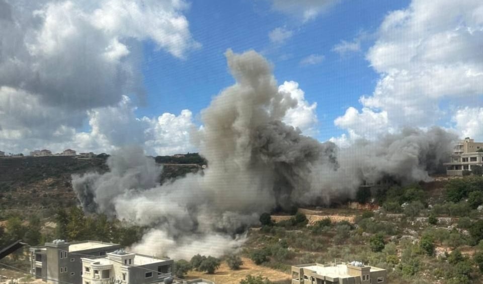 Scenes of the impact of an Israeli raid in South Lebanon, Sept 23, 2024 (Social Media)