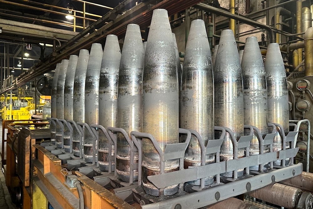 A key artillery shell in Ukraine's fight against Russia, the 155 mm howitzer shell, is in production at the Scranton Army Ammunition Plant in Scranton, Pa., on Tuesday, Aug. 27, 2024. (AP)