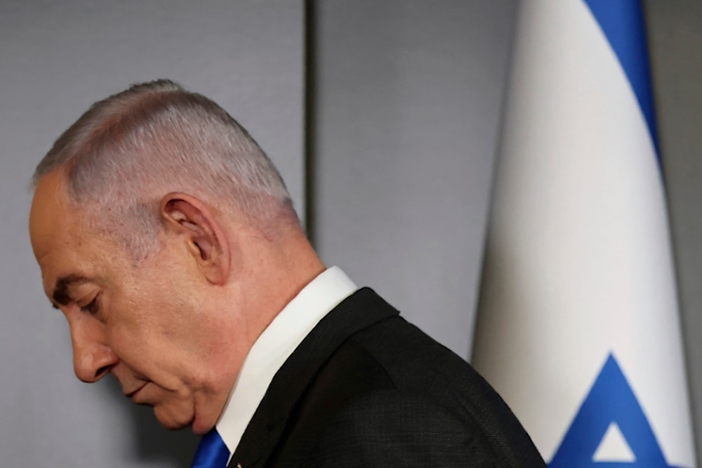 Israeli Prime Minister Benjamin Netanyahu attends a press conference at the Government Press office in occupied Al-Quds, Wednesday, Sept. 4, 2024. (Abir Sultan/Pool via AP)