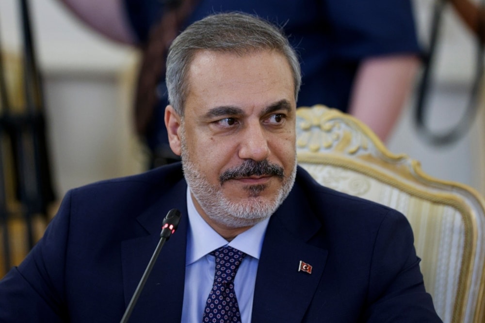 Turkish Foreign minister Hakan Fidan meets Russian Foreign Minister Sergey Lavrov in Moscow, Russia on August 31,2023. (AP)