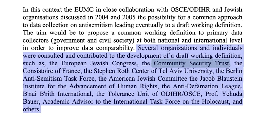 EUMC Antisemitism Summary overview of the situation in the European Union 2001-2005 Updated version December 2006, p. 22.