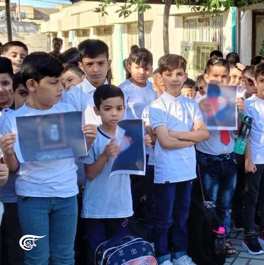 Iraqi students protest 'Israel's' assassination of Sayyed Hassan