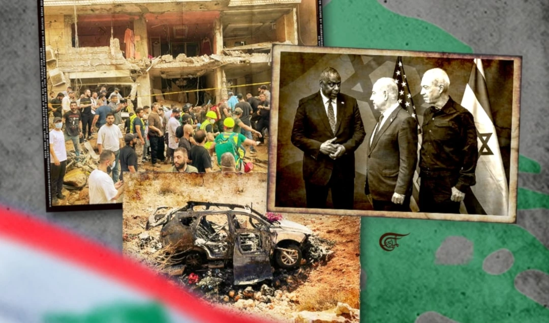 When it comes to "Israel" attacking the Lebanese people, there is criminal and deafening silence from the United States and its allies. (Al Mayadeen English; Illustrated by Zeinab El-Hajj)