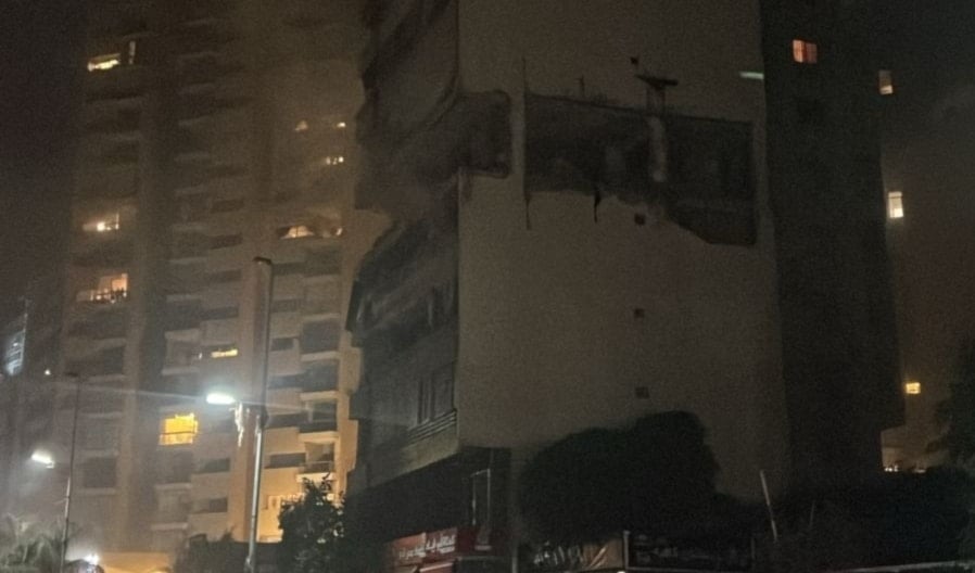 The residential apartment that was targeted by the Israeli aggression on September 30, 2024 in the Kola area in the capital Beirut. (Social media)