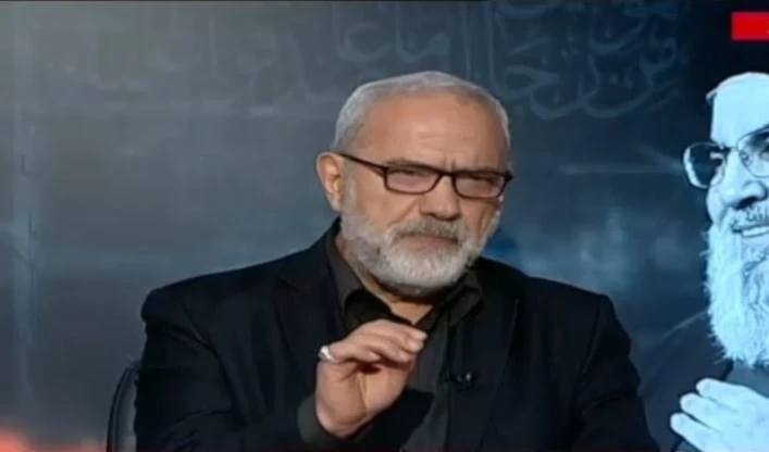 Hezbollah political council member Mahmoud Qomati during an interview with Al Mayadeen on September 30, 2024 (Screengrab)