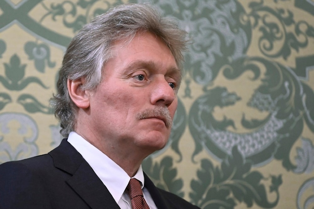 Kremlin spokesman Dmitry Peskov attends a meeting of Russian President Vladimir Putin and Tajikistan's President Emomali Rahmon at the Kremlin in Moscow, Russia, Tuesday, Nov. 21, 2023. (AP)