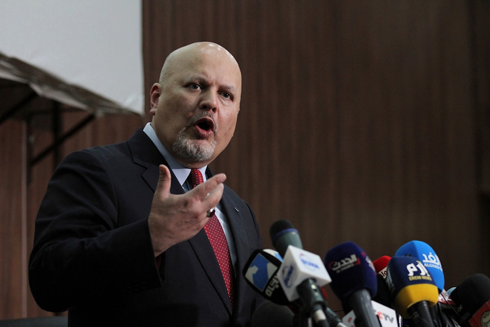  Karim Ahmed Khan, International Criminal Court chief prosecutor, speaks during a news conference at the Ministry of Justice in the Khartoum, on August 12, 2021. (AP)