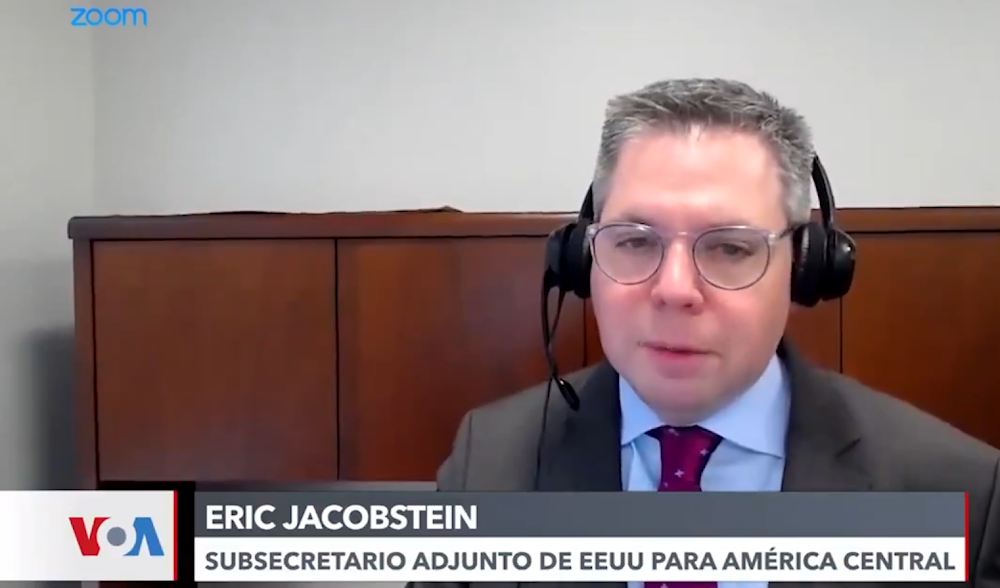 Eric Jacobstein during a Zoom call on February 21, 2024 (Screengrab)