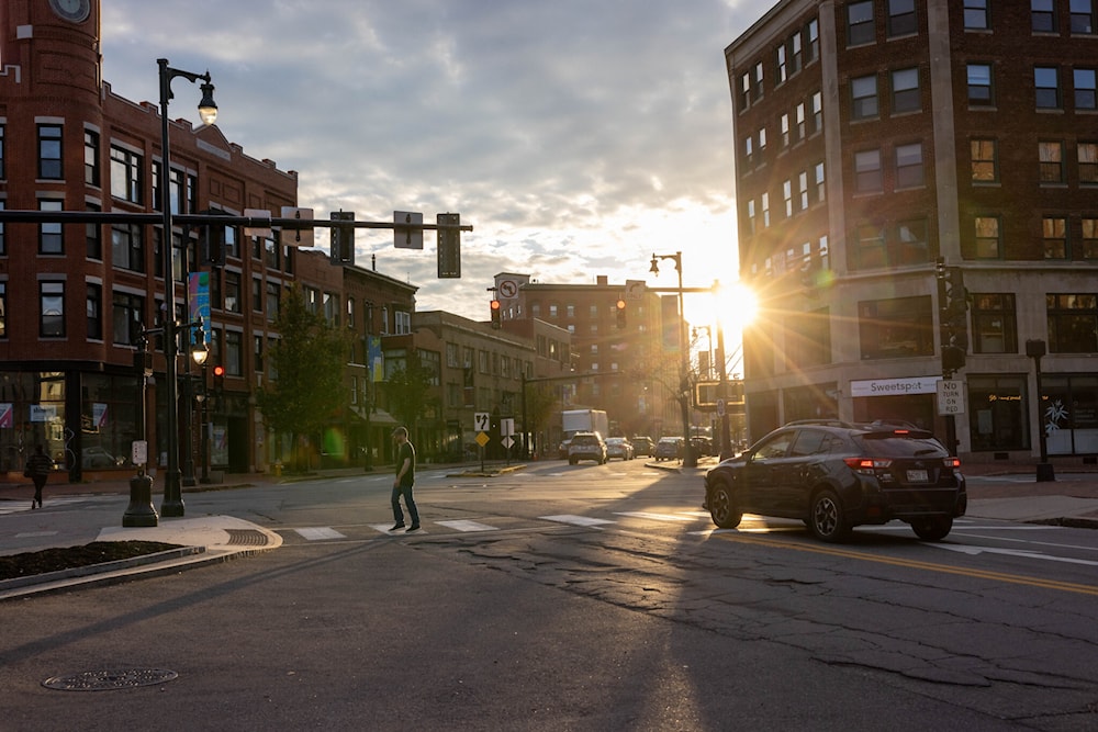 The streets of downtown Portland, Maine, seen on October 26, 2023. (Getty Images via AFP)