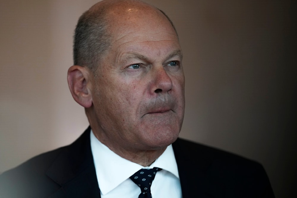 German Chancellor Olaf Scholz leads the weekly cabinet meeting at the chancellery in Berlin, Germany, Wednesday, Sept. 4, 2024. (AP Photo/Markus Schreiber)