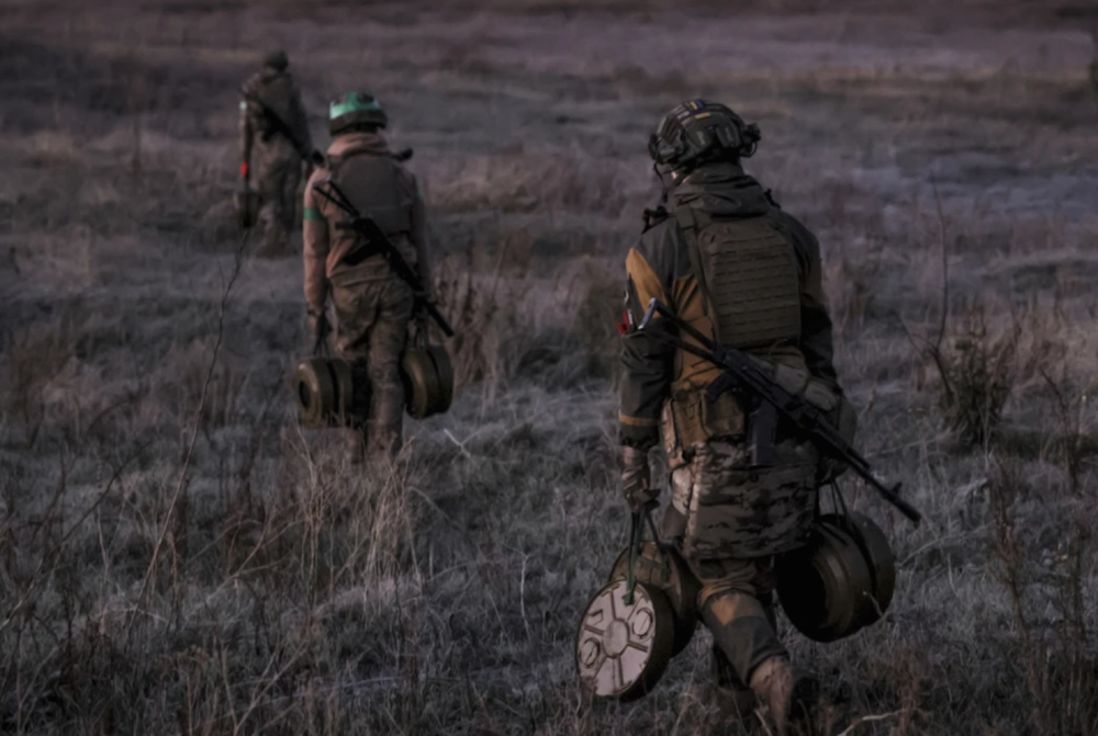 Ukraine troops along the front line near Chasiv Yar town in Donestk, Ukraine, on October 30, 2024. (AP)