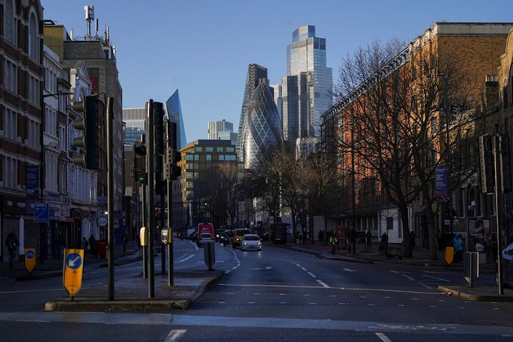 A view of the Gherkin and other buildings in the City of, London, Thursday, Jan. 9, 2025 (AP)