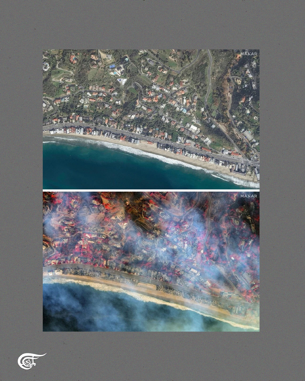 Before-and-after satellite images show California wildfire devastation