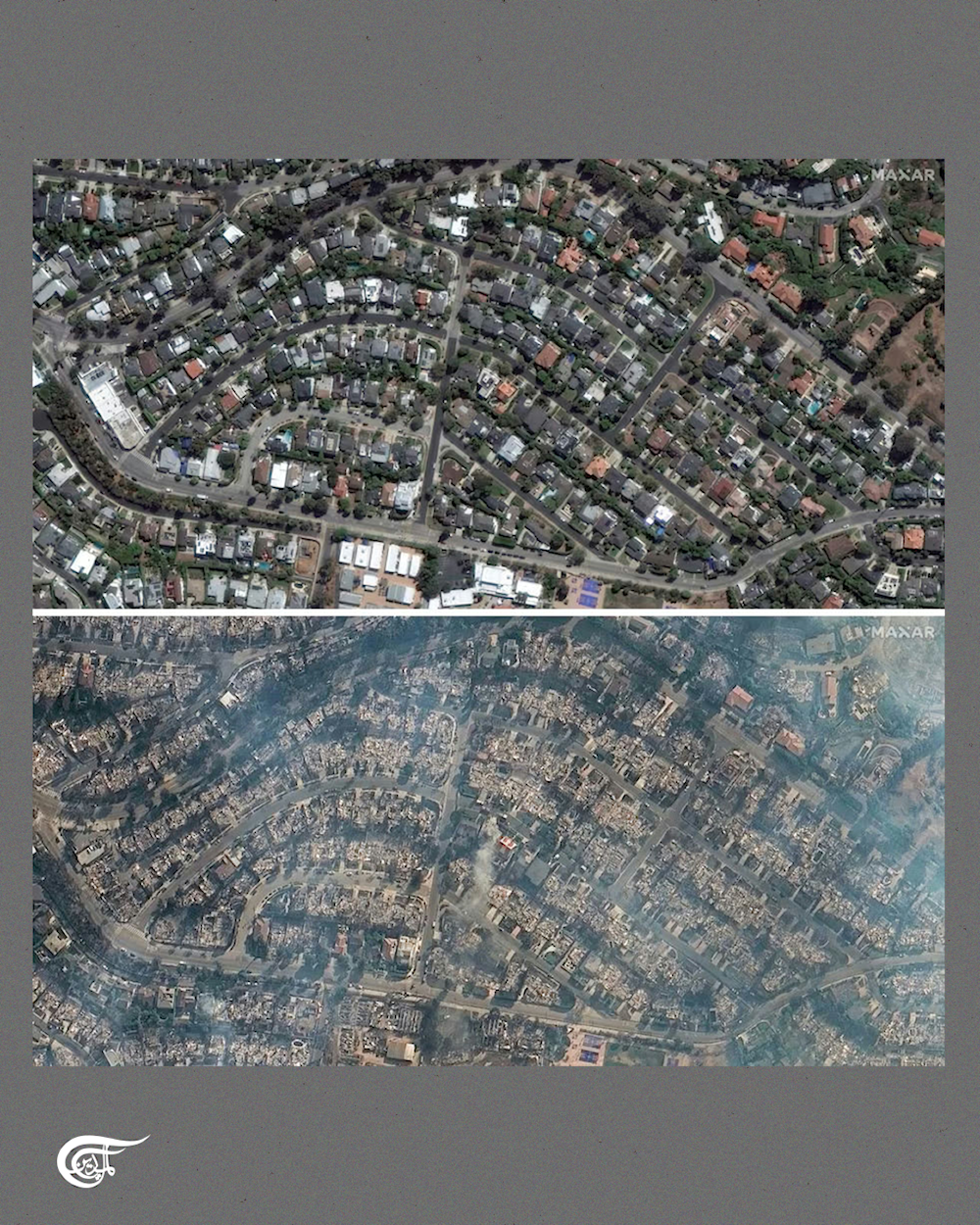 Before-and-after satellite images show California wildfire devastation