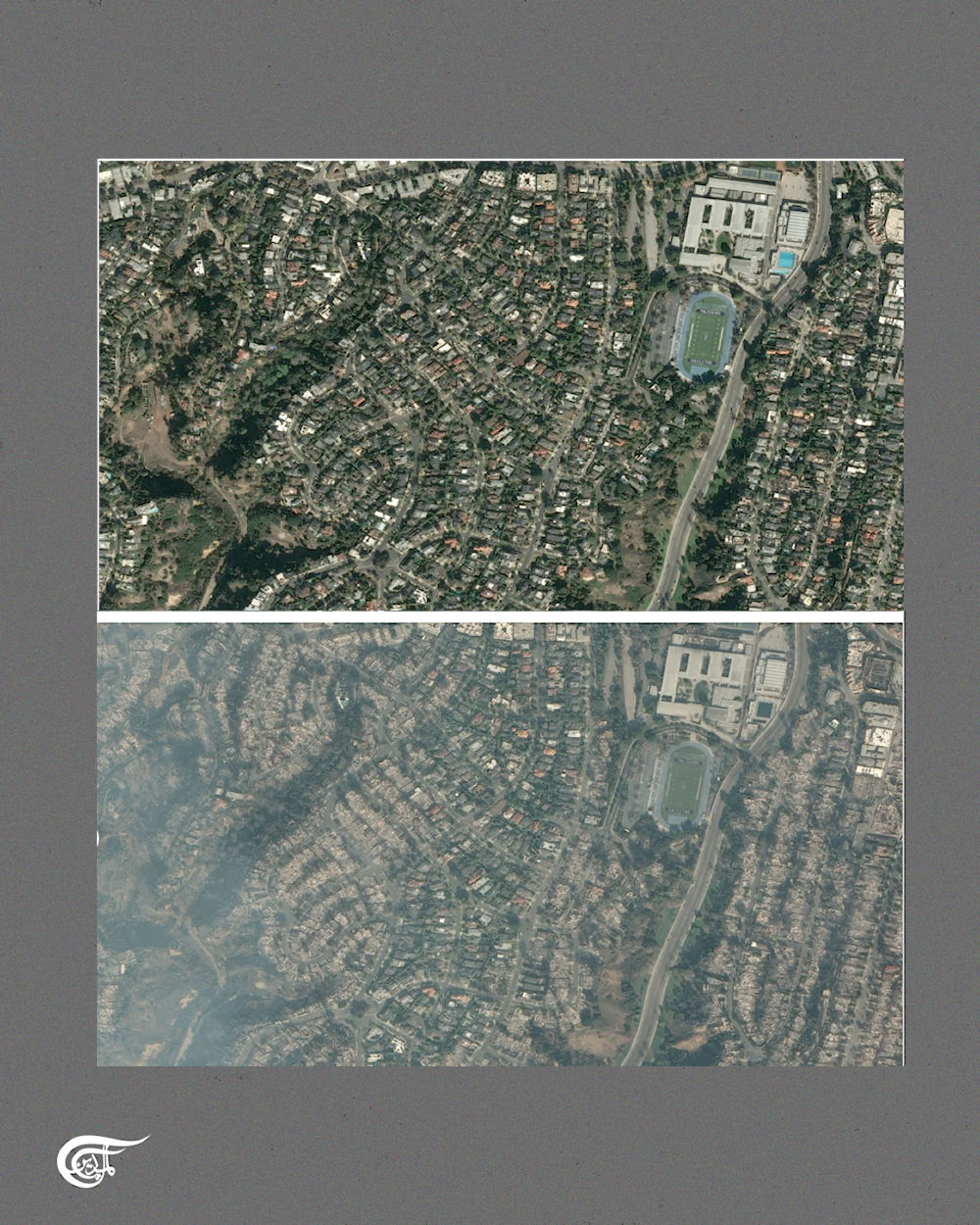 Before-and-after satellite images show California wildfire devastation