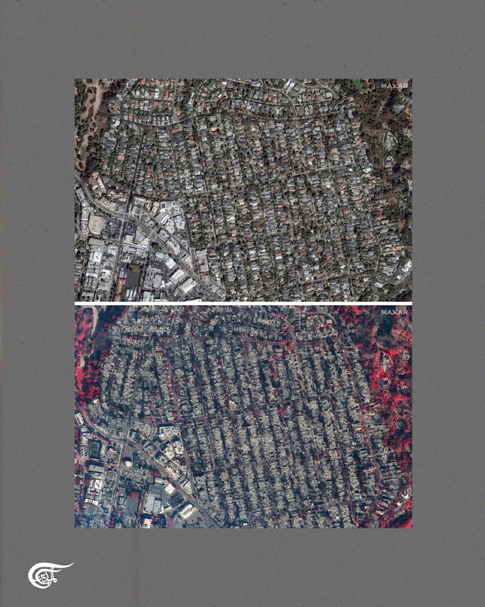 Before-and-after satellite images show California wildfire devastation