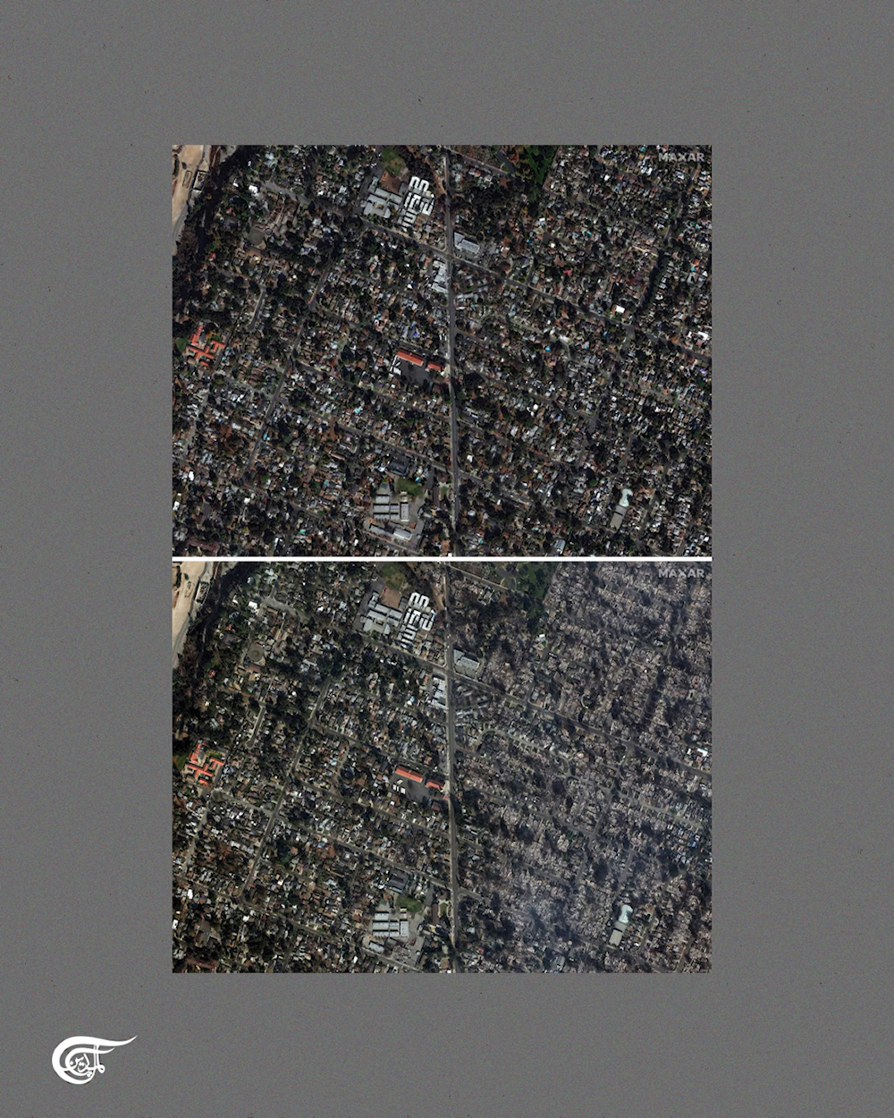 Before-and-after satellite images show California wildfire devastation