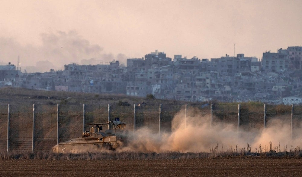 Israeli soldiers move on armored personnel carriers (APC) near the Palestine-Gaza border, in southern Israel, Wednesday, Dec.18, 2024. (AP)