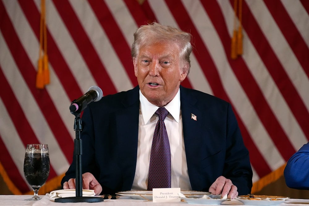 President-elect Donald Trump speaks during a meeting with Republican governors at Mar-a-Lago, on January 9, 2025, in Palm Beach, Fla. (AP)