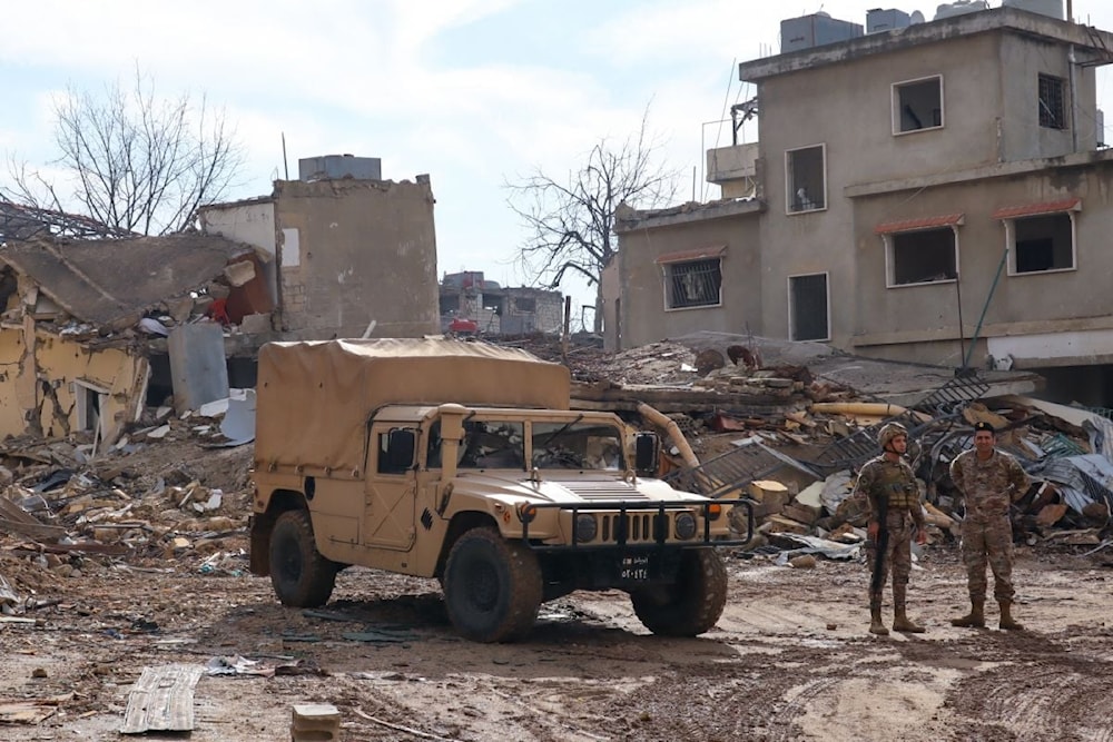  Lebanese soldiers in Khiam, south Lebanon, on Dec. 23, 2024. (AFP)