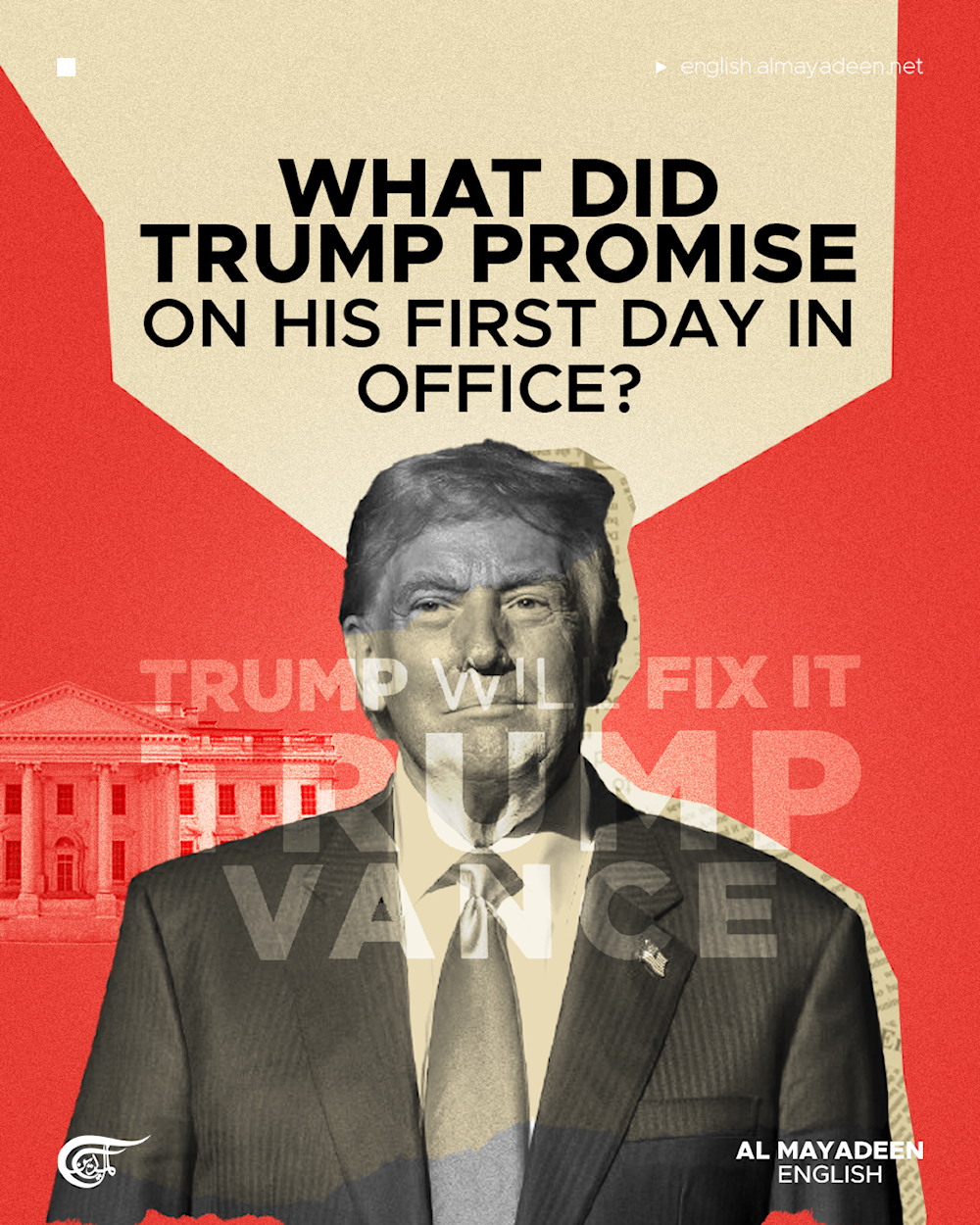 What did Trump promise on his first day in office?