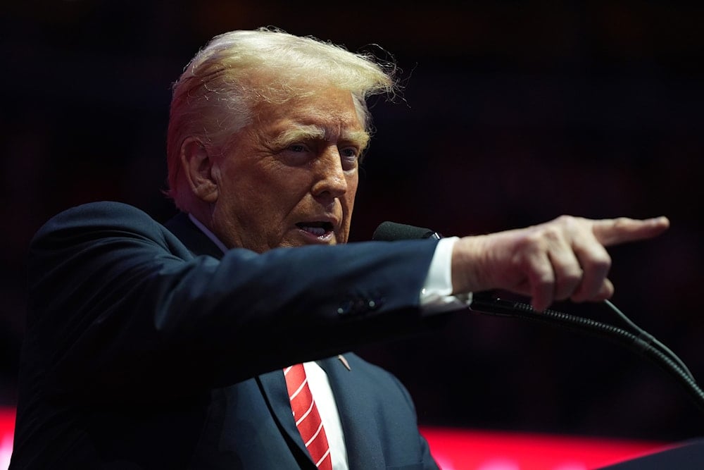 President-elect Donald Trump speaks at a rally ahead of the 60th Presidential Inauguration, on January 19, 2025, in Washington. (AP)