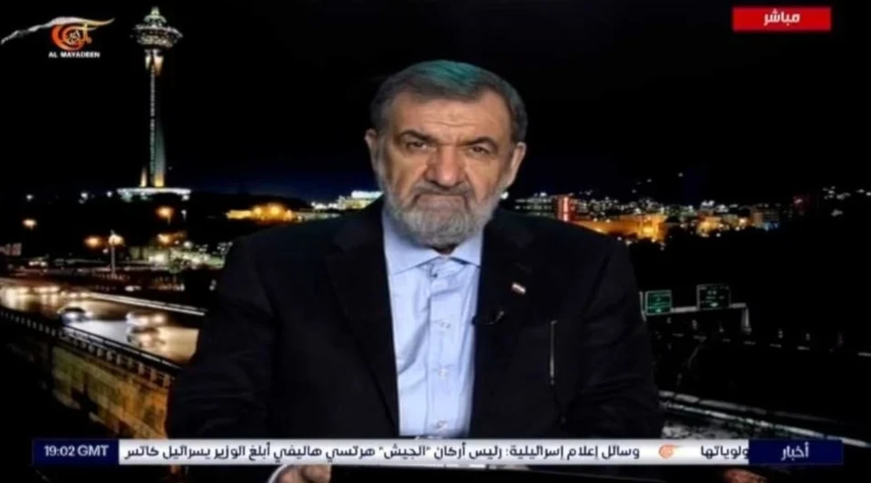 Iran's Expediency Discernment Council member Mohsen Rezaee during an interview with Al Mayadeen on January 21, 2025 (Al Mayadeen screengrab)