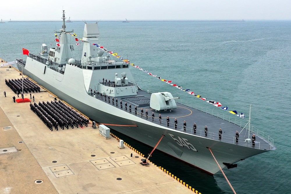 The Luohe, China's first Type 054B frigate, was commissioned in the People's Liberation Army Navy on Wednesday morning in a military port in Qingdao, east China's Shandong Province. (Social Media)