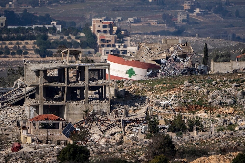 The Lebanese village of Meiss El-Jabal is seen from across the border in northern occupied Palestine, Thursday, Jan. 23, 2025 (AP)