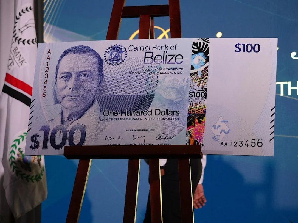 Belize’s $100 bill design showing George Cadle Price. Photograph: Government of Belize press office. (Belize’s $100 bill design showing George Cadle Price. Photograph: Government of Belize press office)