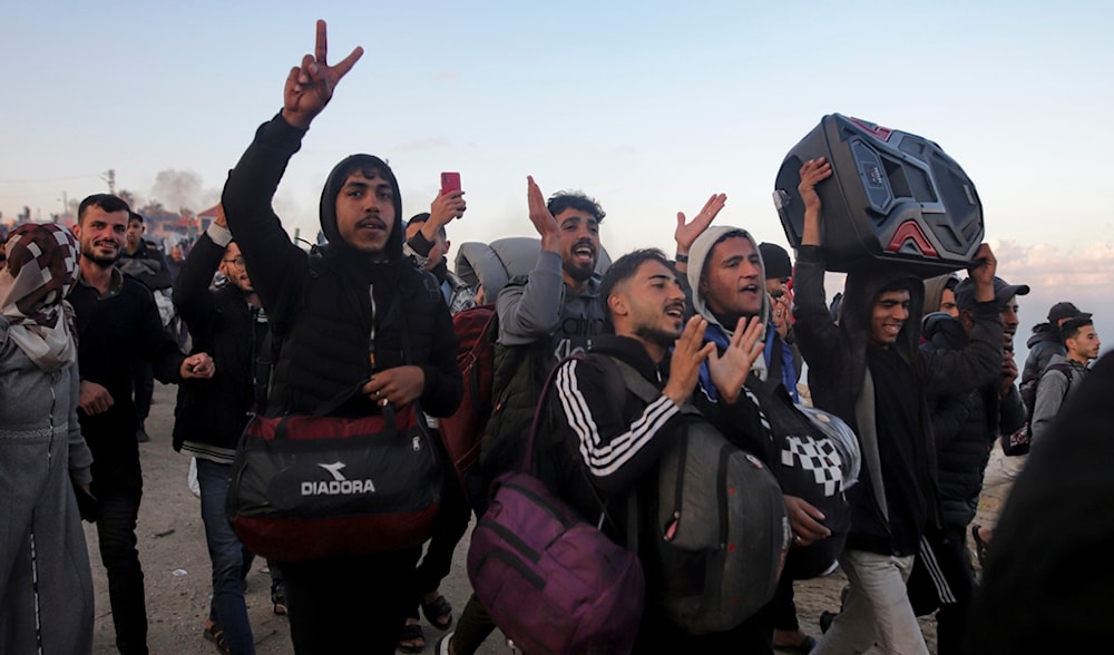 Displaced Palestinians return to their homes in the northern part of the Gaza Strip, Monday, Jan. 27, 2025 (AP)