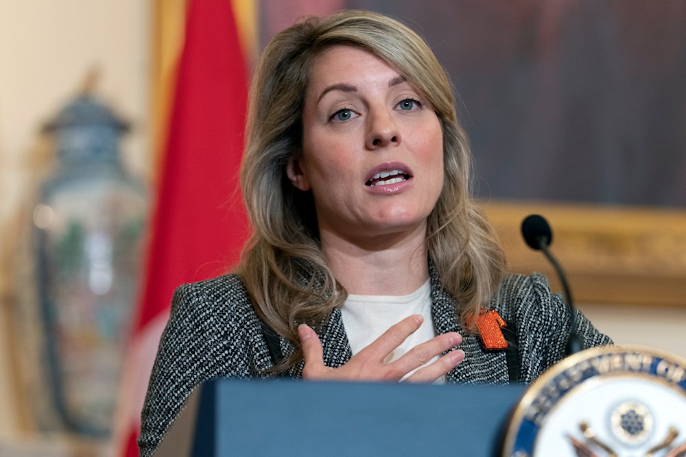 Canada's Foreign Minister Melanie Joly speaks during a news conference with Secretary of State Antony Blinken, at the State Department in Washington on Sept. 30, 2022.(AP)