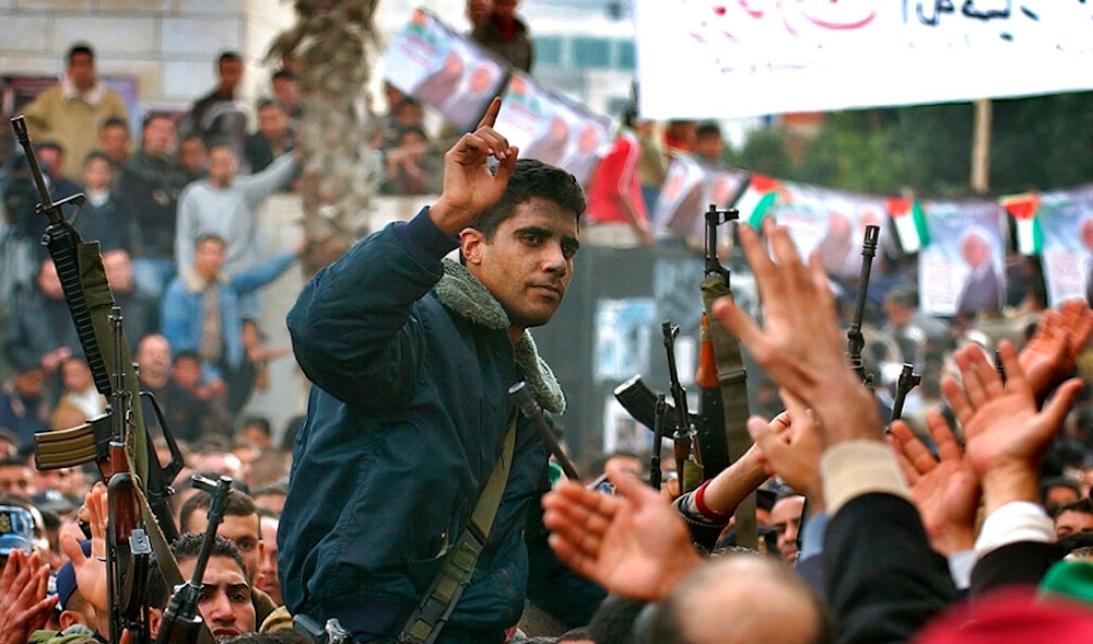  In this Dec. 30, 2004 file photo, Zakaria Zubeidi, the leader in the Al Aqsa Martyrs Brigade in the West Bank, in the West Bank town of Jenin. (AP)