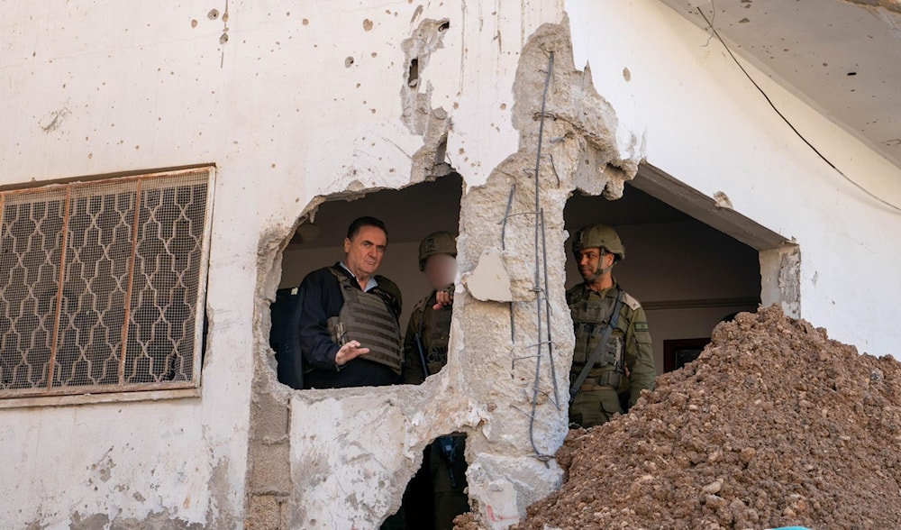 Security minister Israel Katz in a destroyed home in the Jenin refugee camp, Jan. 29, 2025 (Social Media)