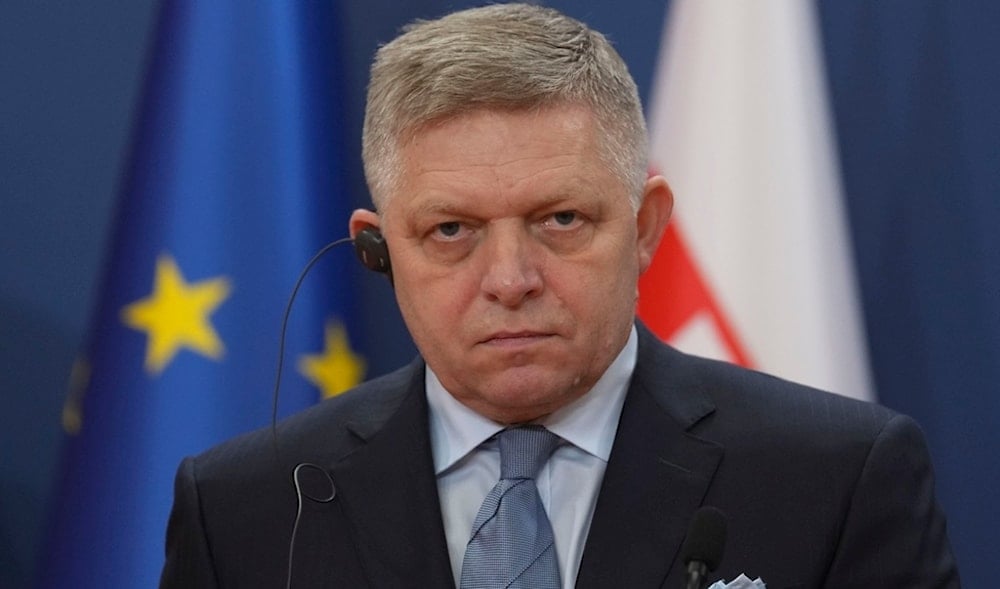 Slovakia's Prime Minister Robert Fico listens during a news conference in the Serbia Palace in Belgrade, Serbia, Thursday, Nov. 21, 2024. (AP)