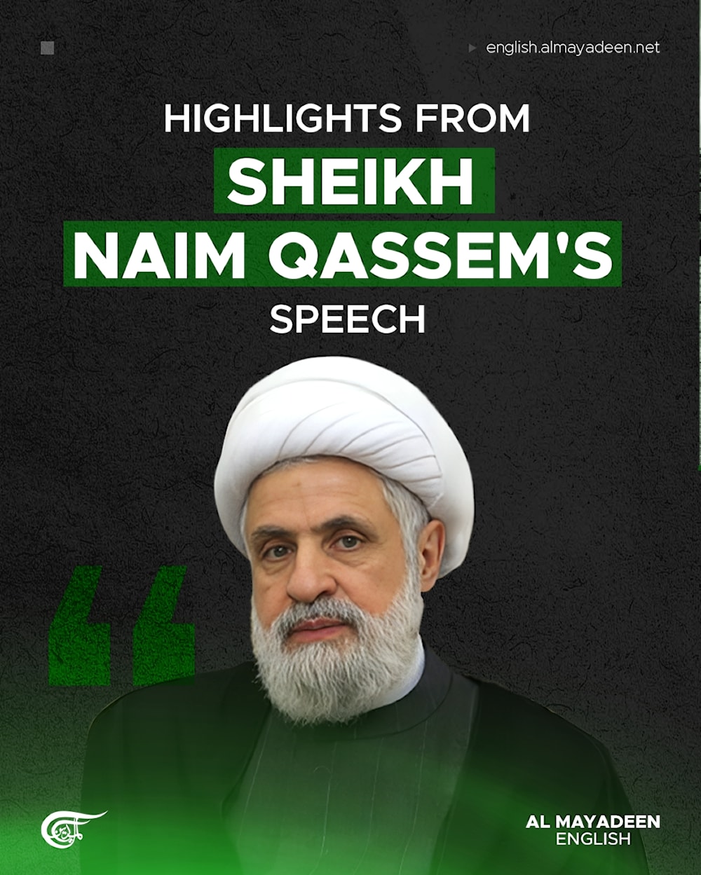 Highlights from Sheikh Naim Qassem's speech