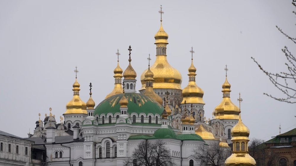 The Monastery of the Caves, also known as Kyiv-Pechersk Lavra, one of the holiest sites of Eastern Orthodox Christians, is seen on March 23, 2023, in Kiev, Ukraine. (AP)