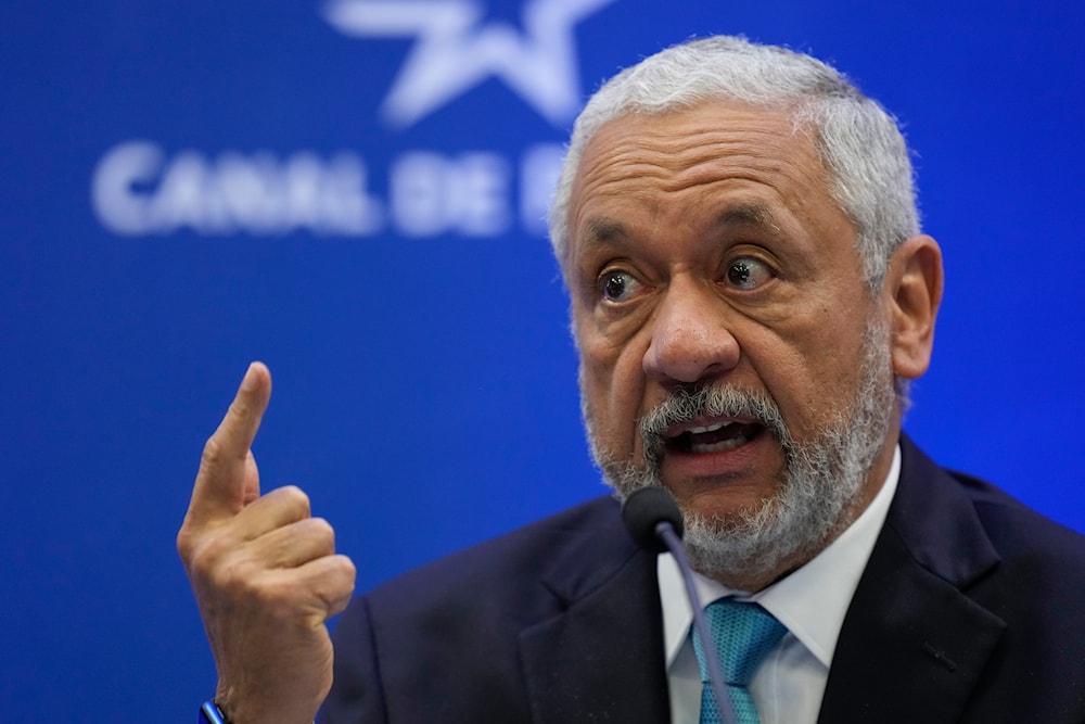 Panama Canal Administrator Ricaurte Vasquez Morales speaks at a press conference in Panama City, on July 8, 2024. (AP)