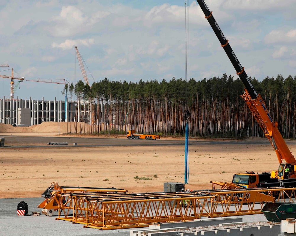 The construction site for Tesla's gigafactory near Berlin pictured in September 2020. (AFP)