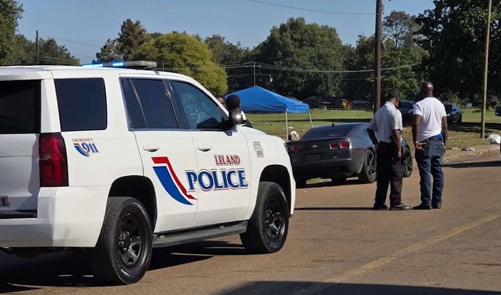 Leland Police investigate the scene of Friday night’s mass shooting on N. Main St. (social media)