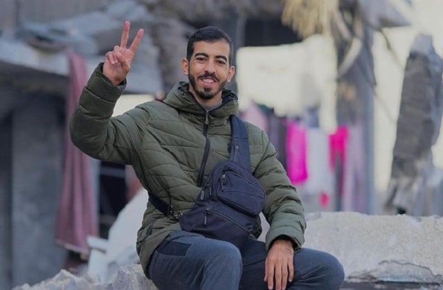 Palestinian journalist Saleh al-Jaafarawi in an undated image in Gaza, occupied Palestine (Social media)