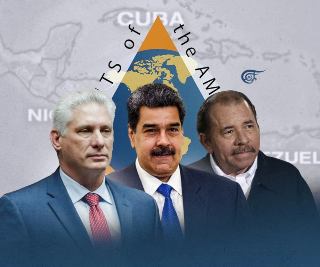 For the ALBA-TCP, this dynamic confirms that the Summit of the Americas is a space “tutored by imperial interests.” (Al Mayadeen English; Illustrated by Zeinab el-Hajj)