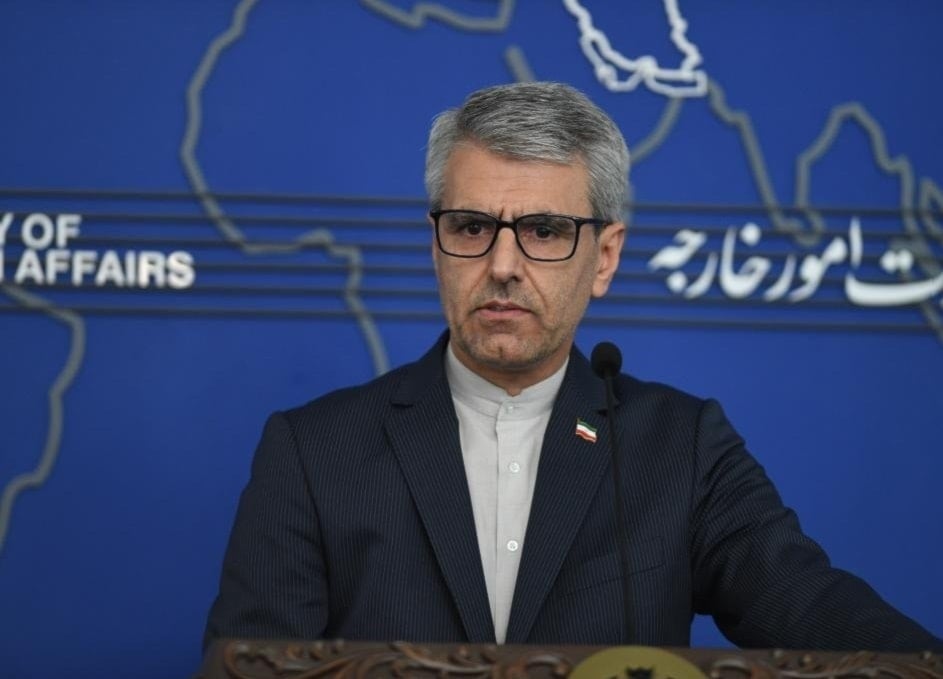 Iranian Foreign Ministry Spokesman Esmaeil Baghaei attends a press conference in Tehran, Iran, on May 5, 2025. (Xinhua)