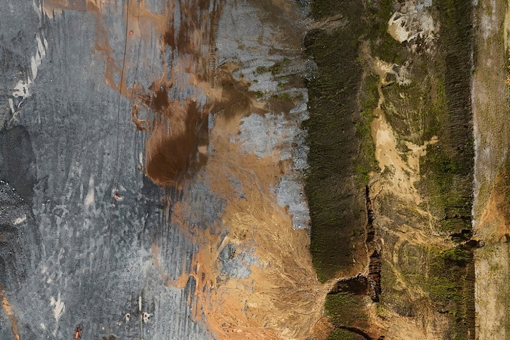 Upper bench of the open-pit mine at the Cobre Panama copper mine during a press tour of the mine, in Donoso, Panama, Friday, March 21, 2025 (AP)
