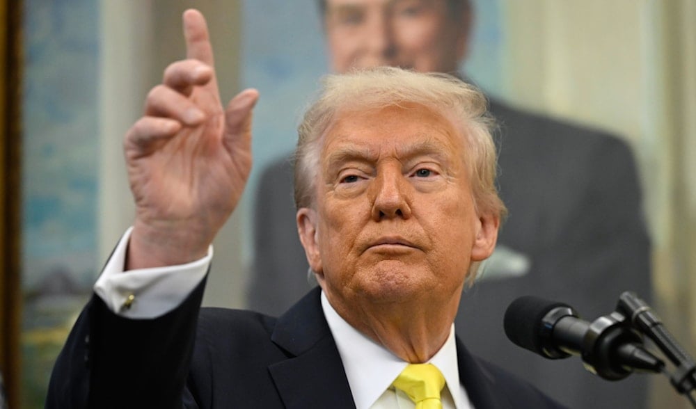President Donald Trump speaks during an event in the Oval Office at the White House, Oct. 15, 2025, in Washington. (AP)