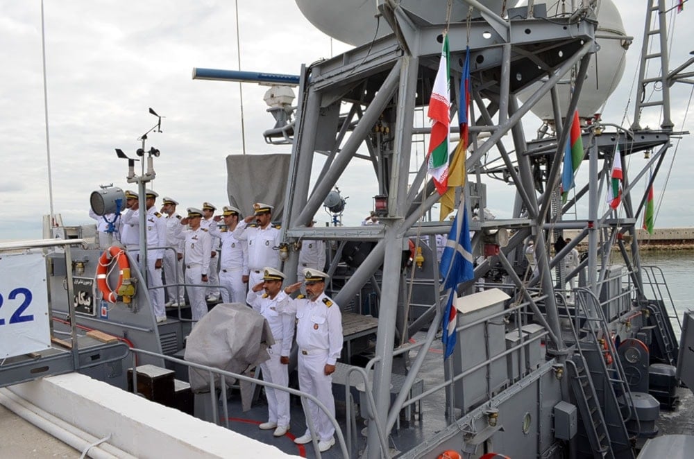 Iran Navy vessels arrive in Azerbaijan for AZIREX 2025 joint exercise.