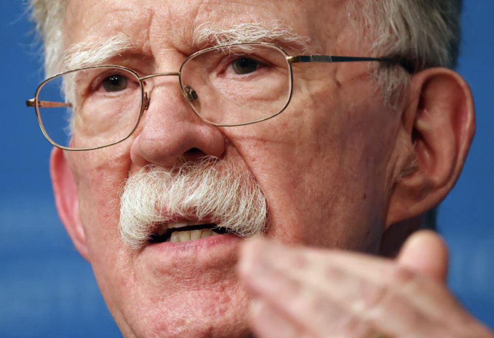 John Bolton speaks at Harvard Kennedy School's John F. Kennedy Jr. Forum on September 29, 2025. (AP)