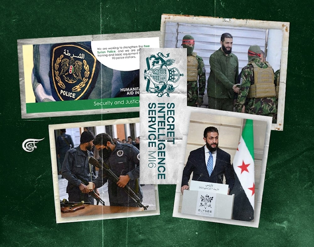 Documents submitted to the UK Foreign Office by ARK - founded by MI6's Alistair Harris - noted the FSP were “revolutionary entities who share a general ideological affinity with the Syrian rebels.” (Al Mayadeen English; Illustrated by Zeinab el-Hajj)