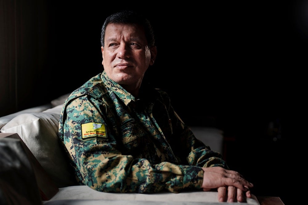 Mazloum Abdi, commander-in-chief of the Syrian Democratic Forces (SDF) in the northeastern Syrian city of Hassakeh, on February 2, 2025. (AP Photo/Bernat Armangue)
